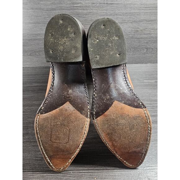 Vintage Dan Post Womens Marlboro Boot Size 7 M Tan Brown Leather Western P2552 - Picture 7 of 11